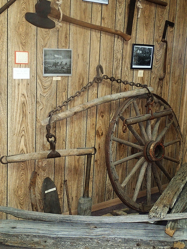 Native American and Pioneer Room - farm implements artifacts